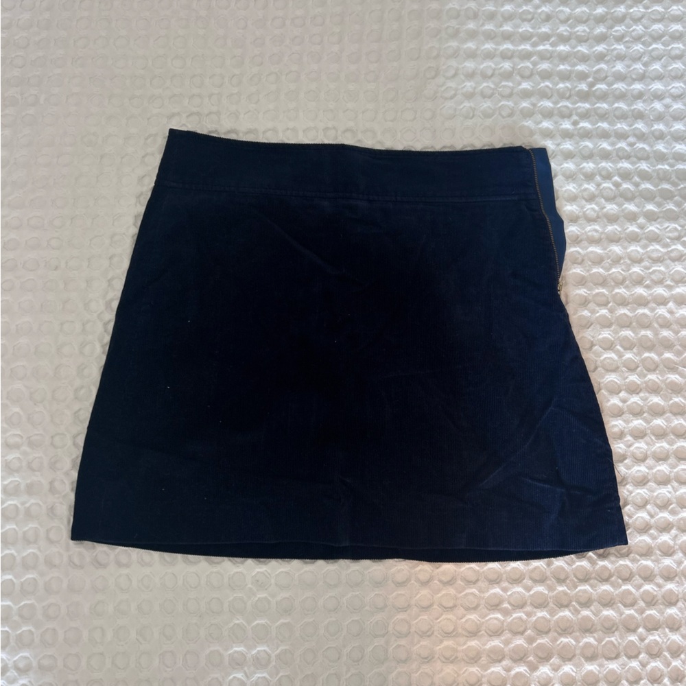 J. Crew Corduroy Navy Mini Skirt